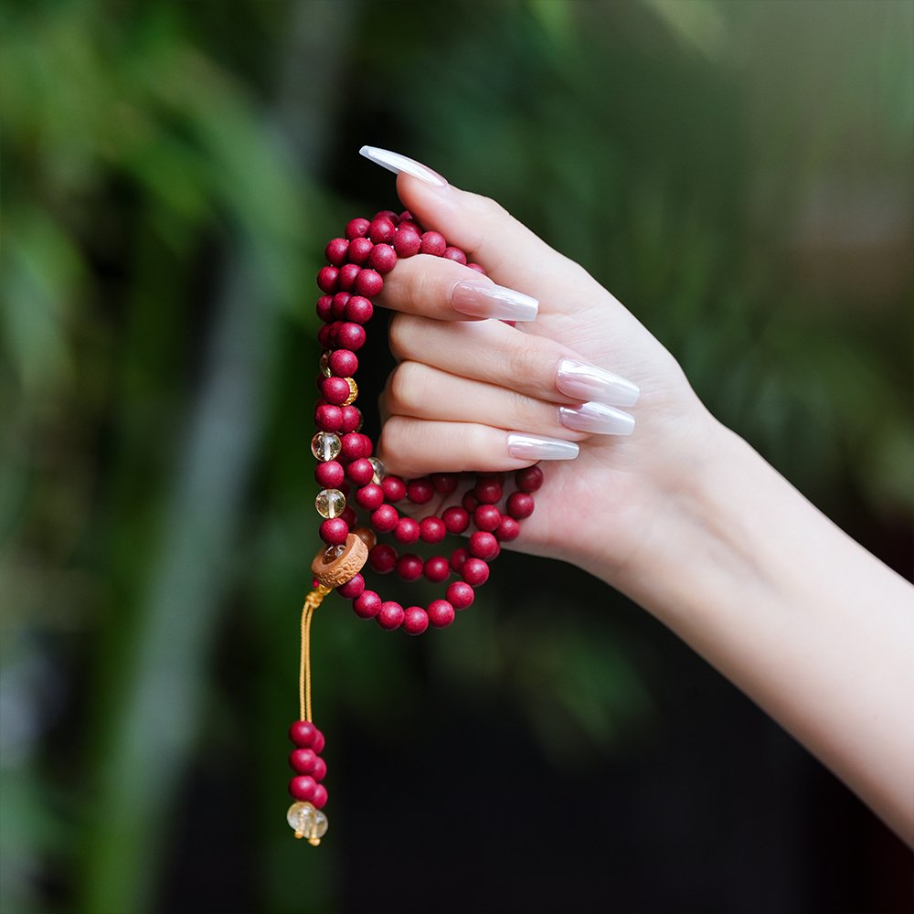 Smooth Journey 108 Red Incense Beads,108 Red Incense Beads,TH-201,incense beads,red bead strand,traditional inspired beads,incense bead gift,collectible incense beads