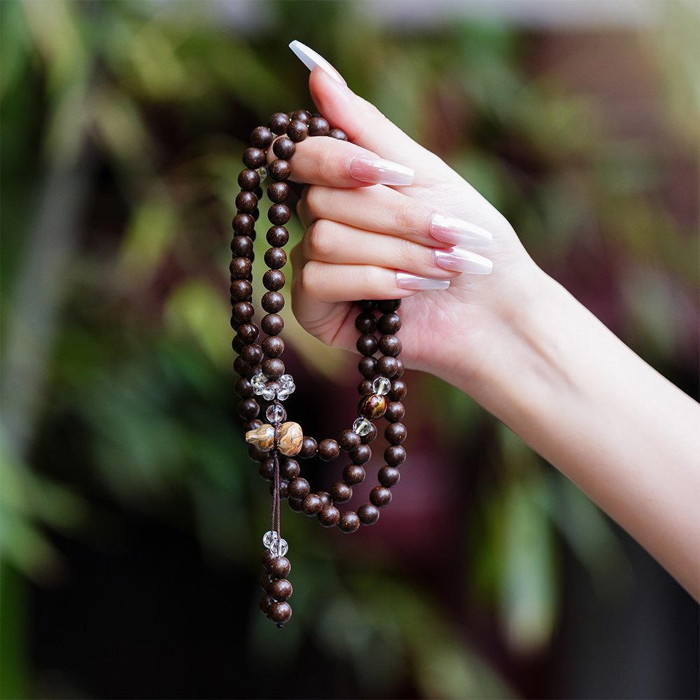 Blessed Harmony Fortune 108 Black Incense Beads,108 Black Incense Beads,TH-202,incense beads,black bead strand,traditional inspired beads,incense bead gift,collectible incense beads