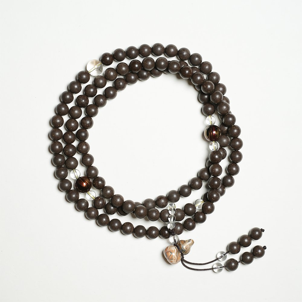Blessed Harmony Fortune 108 Black Incense Beads,108 Black Incense Beads,TH-202,incense beads,black bead strand,traditional inspired beads,incense bead gift,collectible incense beads