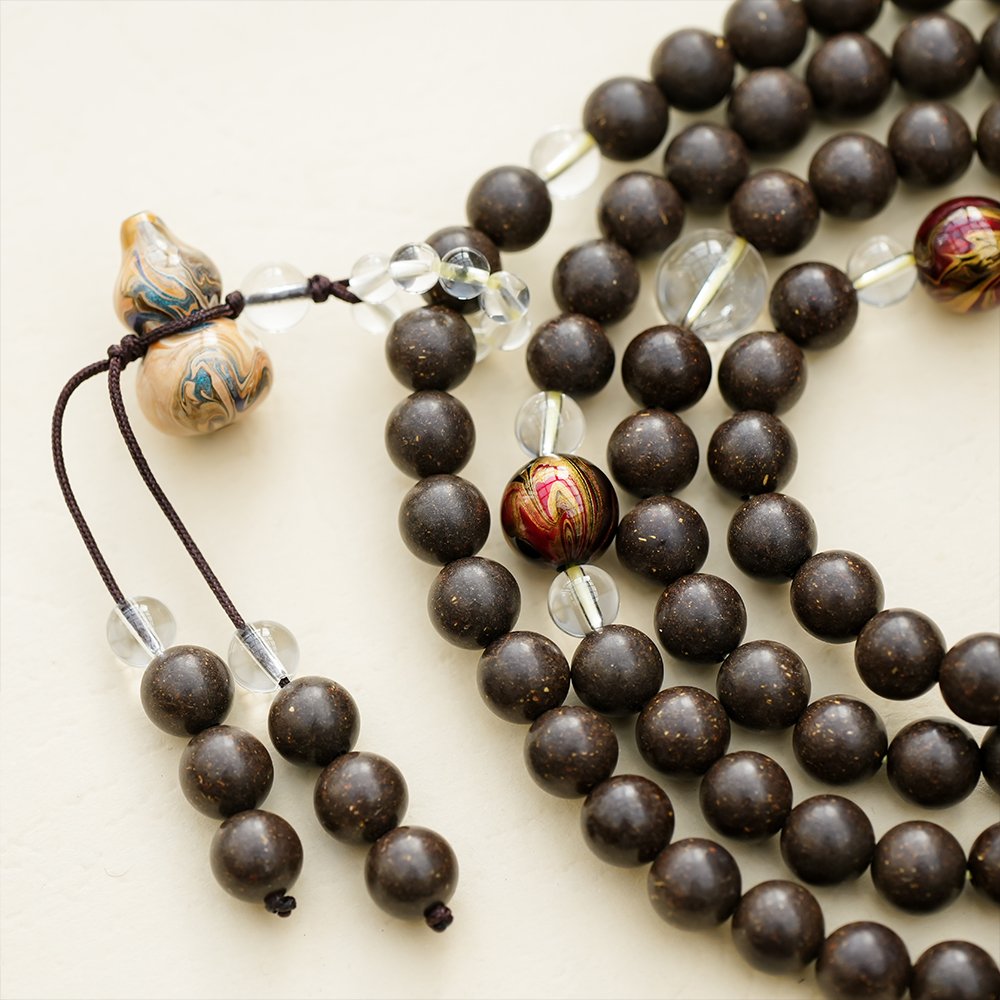 Blessed Harmony Fortune 108 Black Incense Beads,108 Black Incense Beads,TH-202,incense beads,black bead strand,traditional inspired beads,incense bead gift,collectible incense beads
