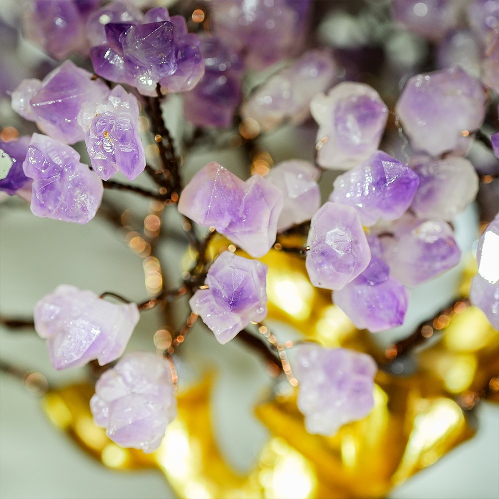 amethyst crystal tree,Zhao Cai Jin Bao crystal tree,purple crystal tree decor,career inspired crystal decor,wisdom inspired crystal tree,office crystal decor,study desk crystal tree,prosperity symbolism decor,Chinese auspicious crystal tree,TS-408 crystal tree