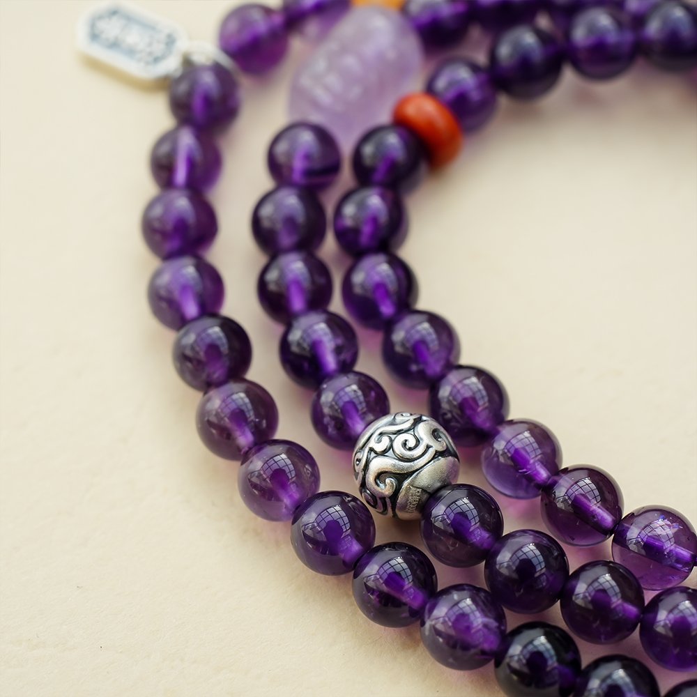 Amethyst Pixiu Multi-Wrap Bracelet,TS-203,amethyst bracelet,yellow tower crystal bracelet,southern red agate bracelet,Pixiu crystal bracelet,multi-wrap crystal bracelet,symbolic crystal jewelry