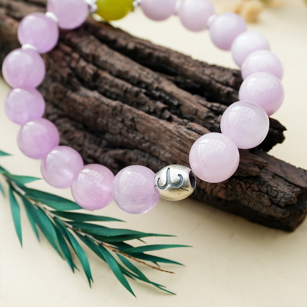 Aries crystal bracelet,Aries guardian bracelet,kunzite Xiuyan jade bracelet,stable energy crystal bracelet,zodiac crystal bracelet,kunzite bracelet,Xiuyan jade bracelet,Aries birthday gift,symbolic crystal jewelry,TS-126 bracelet