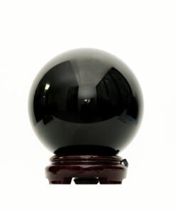 Large Black Crystal Sphere | Grounding Symbolic Home & Office Decor