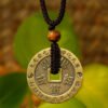 Taiji Bagua pendant,brass Bagua pendant,Taiji necklace,Chinese symbolic pendant,brass Taoist pendant,yin yang Bagua necklace,sandalwood brass pendant,auspicious Chinese pendant,heritage jewelry,TD-302 pendant