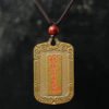 Ziwei Hui pendant,Ziwei brass pendant,Daoist brass pendant,Taoist culture necklace,Chinese symbolic pendant,brass cultural necklace,sandalwood brass pendant,auspicious Chinese jewelry,authority symbolism pendant,TD-304 pendant