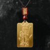 Nine-Character Mantra pendant,Ziwei Hui pendant,brass Daoist pendant,Lei Zu sacred title necklace,Taoist culture jewelry,Chinese symbolic pendant,minimalist brass pendant,auspicious cultural necklace,protective symbolism pendant,TD-305 pendant