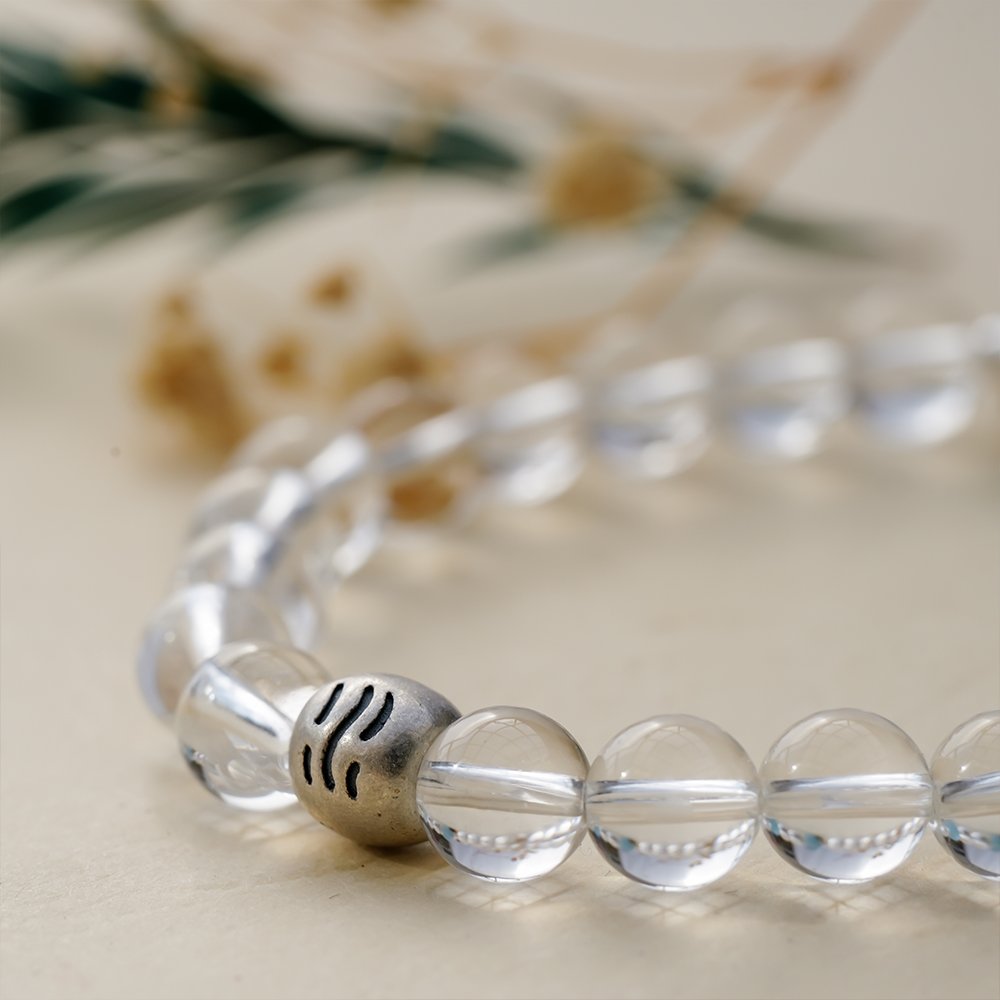 Five Elements Series Water Bracelet,TS-1013,white crystal bracelet,blue chalcedony bracelet,aquamarine bracelet,water element bracelet,crystal bracelet gift,collectible crystal bracelet,water element crystal bracelet,white crystal blue chalcedony aquamarine bracelet,aquamarine and blue chalcedony bracelet,blue crystal bracelet for everyday wear