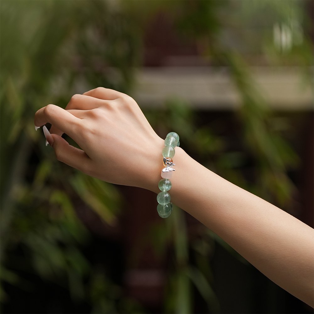 green fluorite bracelet,citrine bracelet,rose quartz bracelet,focus inspired crystal bracelet,study crystal bracelet,workday crystal bracelet,creative inspiration bracelet,green crystal bracelet,meaningful crystal jewelry,TS-128 bracelet