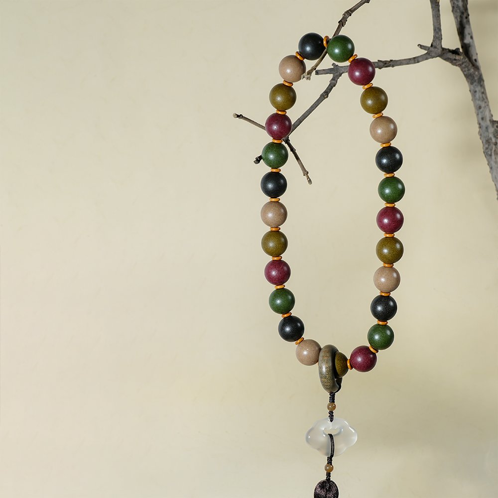 Five Blessings Incense Beads,24 Beads 15mm,THZ-103,handheld incense beads,spacer incense beads,traditional incense beads,incense bead gift,collectible incense beads