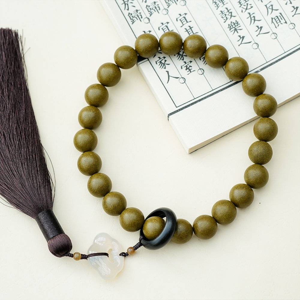Five Elements Earth Incense Beads,Earth Incense Beads 15mm,THZ-1015,handheld incense beads,yellow earth incense blend,mellow incense beads,incense bead gift,collectible incense beads