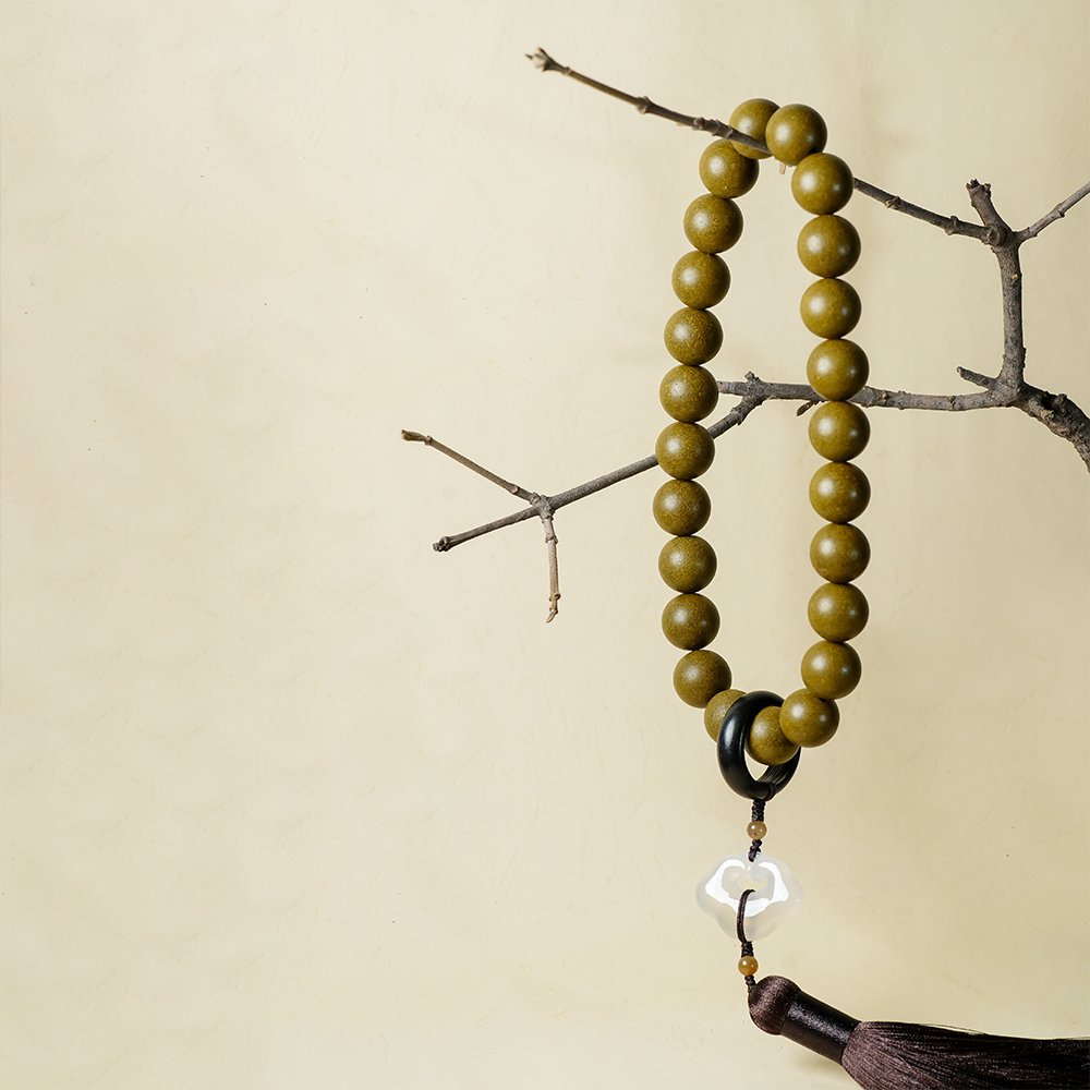 Five Elements Earth Incense Beads,Earth Incense Beads 15mm,THZ-1015,handheld incense beads,yellow earth incense blend,mellow incense beads,incense bead gift,collectible incense beads