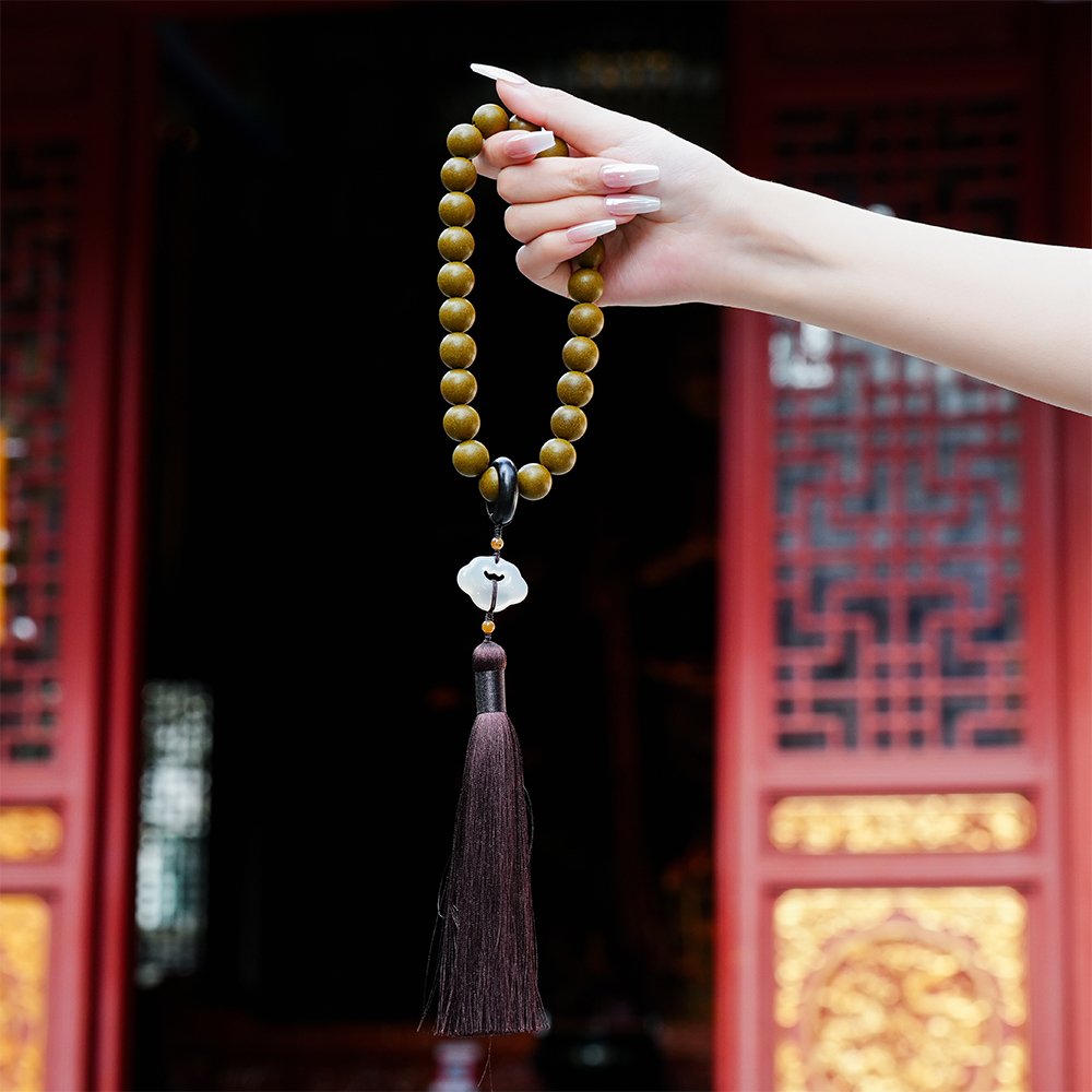 Five Elements Earth Incense Beads,Earth Incense Beads 15mm,THZ-1015,handheld incense beads,yellow earth incense blend,mellow incense beads,incense bead gift,collectible incense beads