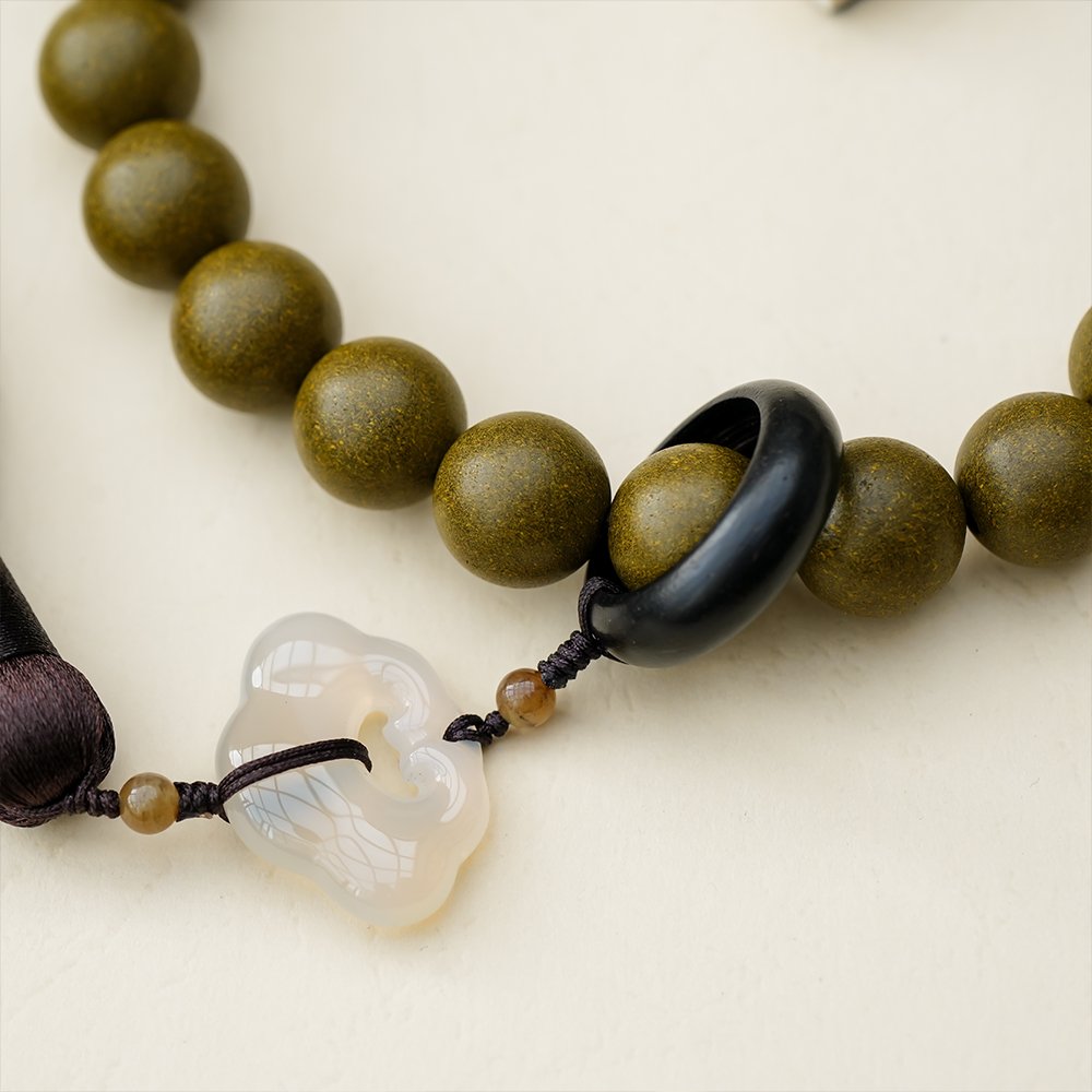 Five Elements Earth Incense Beads,Earth Incense Beads 15mm,THZ-1015,handheld incense beads,yellow earth incense blend,mellow incense beads,incense bead gift,collectible incense beads
