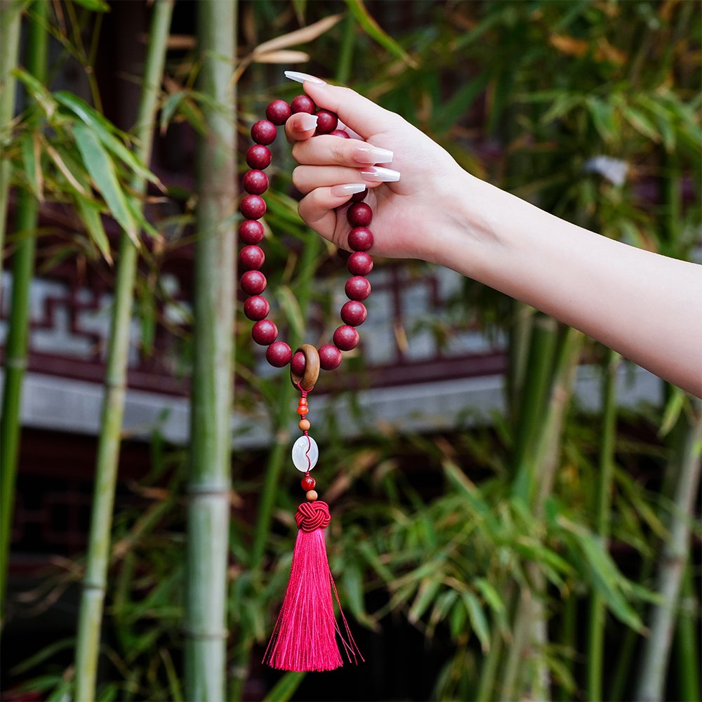 Five Elements Fire Incense Beads,Fire Incense Beads 15mm,THZ-1014,handheld incense beads,red fire incense blend,warm incense beads,incense bead gift,collectible incense beads