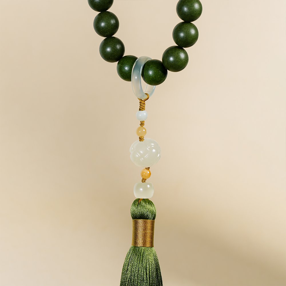 Five Elements Wood Incense Beads,Wood Incense Beads 15mm,THZ-1012,handheld incense beads,green wood incense blend,incense bead gift,collectible incense beads