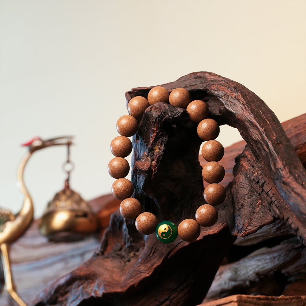 Taoist-Inspired Five Elements Green Incense Beads,Green Incense Beads 10mm,TH-1022,incense beads,wood incense blend,traditional fragrance beads,incense bead gift,collectible incense beads