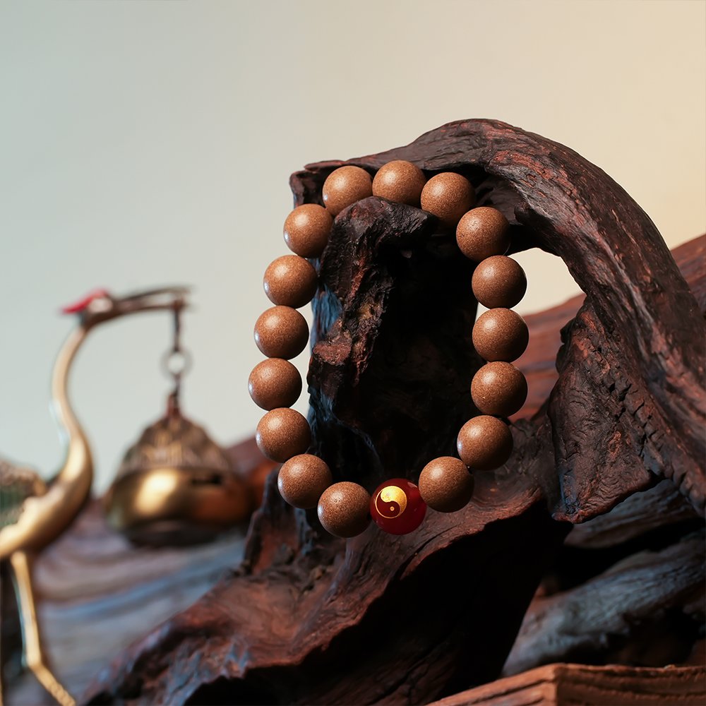 Taoist-Inspired Five Elements Red Incense Beads,Red Incense Beads 10mm,TH-1024,incense beads,fire incense blend,traditional fragrance beads,incense bead gift,collectible incense beads