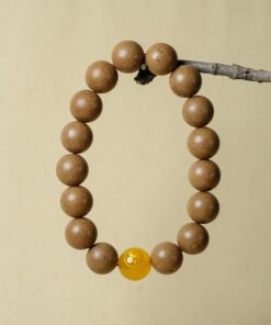 Taoist-Inspired Five Elements Yellow Incense Beads 10mm