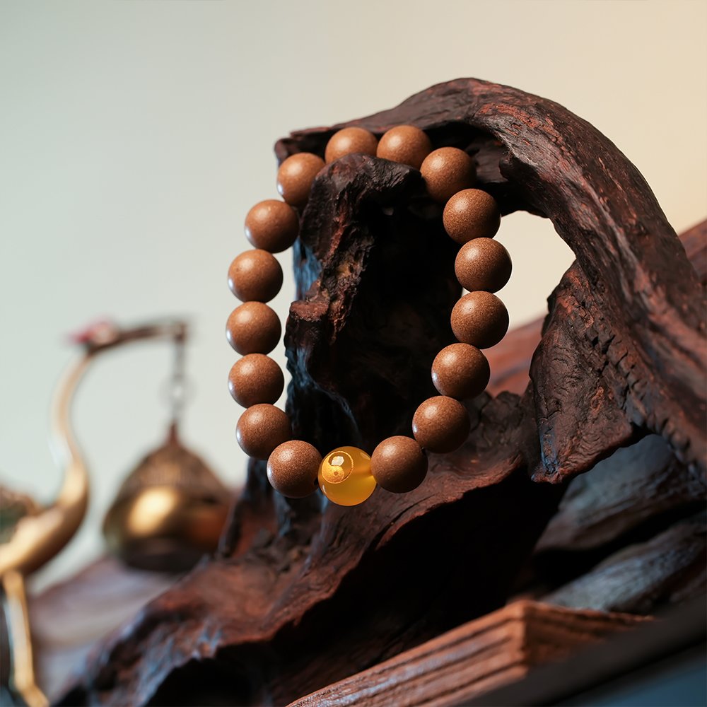 Taoist-Inspired Five Elements Yellow Incense Beads,Yellow Incense Beads 10mm,TH-1025,incense beads,earth incense blend,traditional fragrance beads,incense bead gift,collectible incense beads