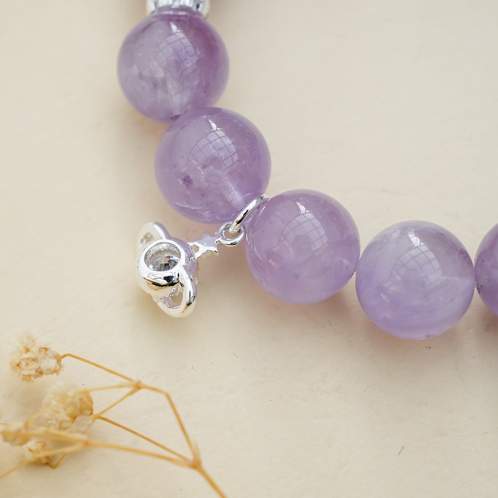 Lavender Amethyst Clear Quartz Fox Bracelet,TS-109,lavender amethyst bracelet,clear quartz bracelet,fox crystal bracelet,elegant crystal bracelet,crystal bracelet gift,feminine crystal jewelry