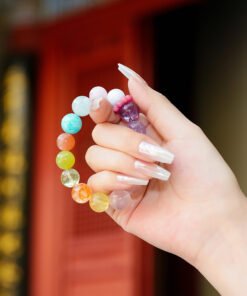 Large-Bead Multi-Gem Crystal Bracelet | Emotional Clarity Crystal Style