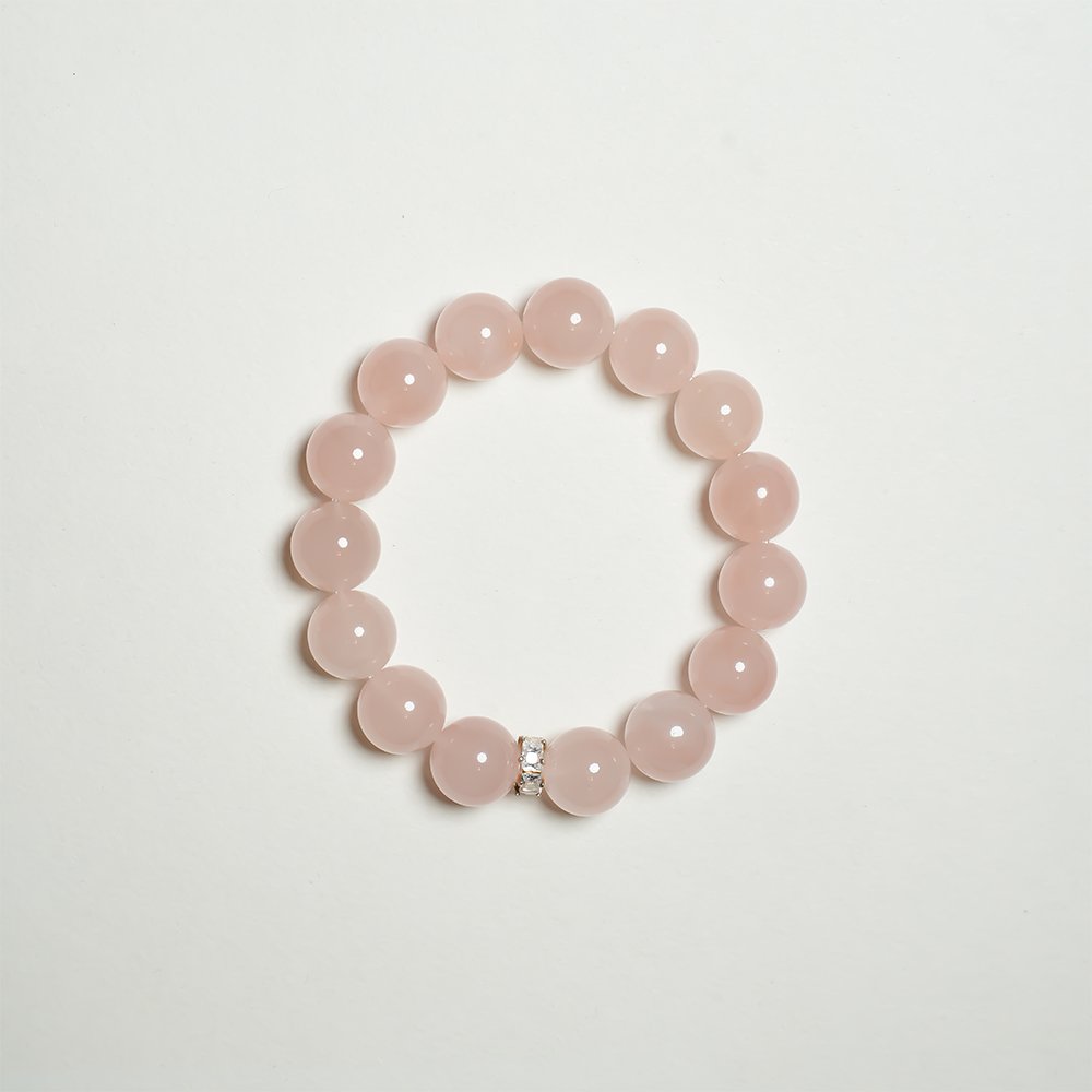 Rose Quartz Bracelet 13mm,TS-106,rose quartz crystal bracelet,pink crystal bracelet,polished rose quartz bracelet,crystal bracelet gift,elegant crystal bracelet,feminine crystal jewelry
