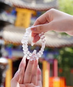 Rose Quartz Double Wrap Bracelet | Charming Soft Style