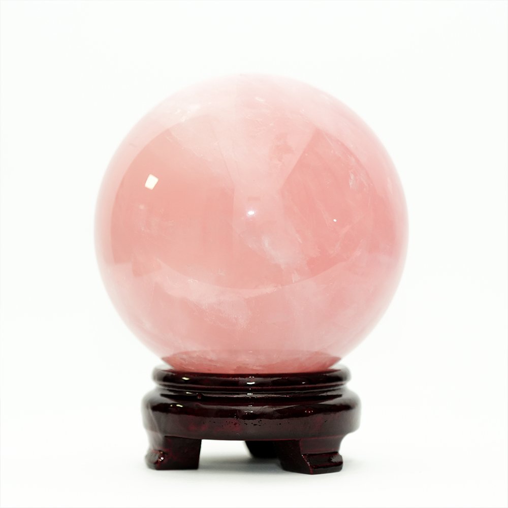 large rose quartz sphere,rose quartz crystal ball,pink crystal sphere,relationship harmony crystal decor,rose quartz home decor,rose quartz office decor,pink crystal ball decor,social warmth decor,emotional softness crystal decor,TS-4061 crystal sphere