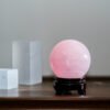 large rose quartz sphere,rose quartz crystal ball,pink crystal sphere,relationship harmony crystal decor,rose quartz home decor,rose quartz office decor,pink crystal ball decor,social warmth decor,emotional softness crystal decor,TS-4061 crystal sphere