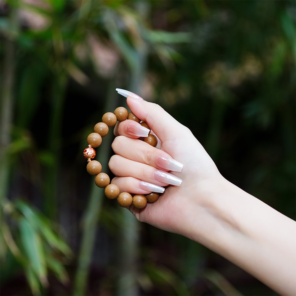 Two-Tone Deer Round Bead Bracelet for Women,Incense Bead Bracelet 10mm,TH-106,deer bead bracelet,women's incense bracelet,traditional inspired bracelet,incense bead gift,collectible bracelet