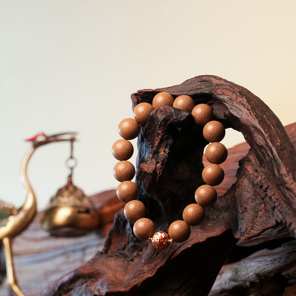 Two-Tone Deer Round Bead Bracelet for Women,Incense Bead Bracelet 10mm,TH-106,deer bead bracelet,women's incense bracelet,traditional inspired bracelet,incense bead gift,collectible bracelet
