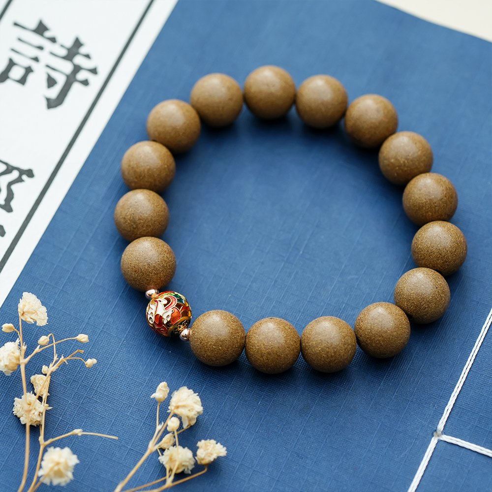 Two-Tone Deer Round Bead Bracelet for Women,Incense Bead Bracelet 10mm,TH-106,deer bead bracelet,women's incense bracelet,traditional inspired bracelet,incense bead gift,collectible bracelet