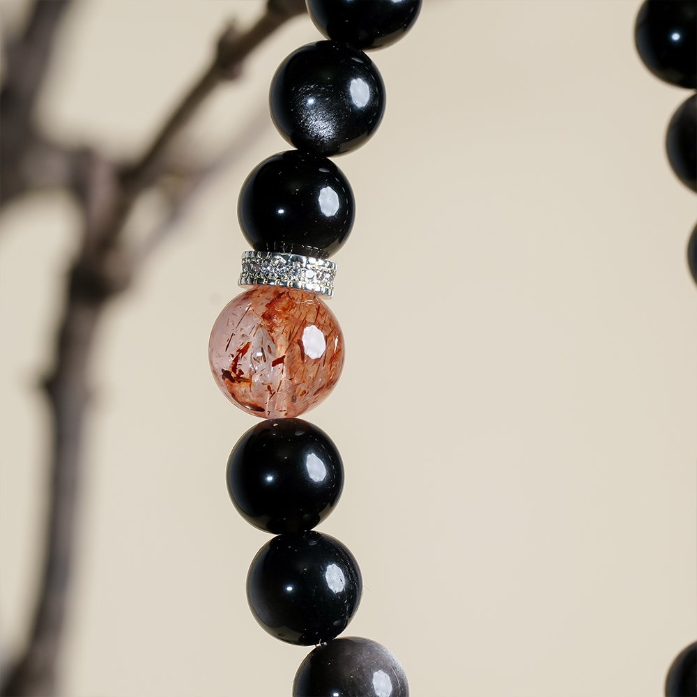 silver obsidian bracelet,black gold super seven bracelet,black gold crystal bracelet,grounded balance crystal bracelet,business style crystal bracelet,decision clarity bracelet,abundance inspired bracelet,10mm obsidian bracelet,symbolic crystal jewelry,TS-132 bracelet