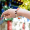Aries crystal bracelet,Aries guardian bracelet,kunzite Xiuyan jade bracelet,stable energy crystal bracelet,zodiac crystal bracelet,kunzite bracelet,Xiuyan jade bracelet,Aries birthday gift,symbolic crystal jewelry,TS-126 bracelet