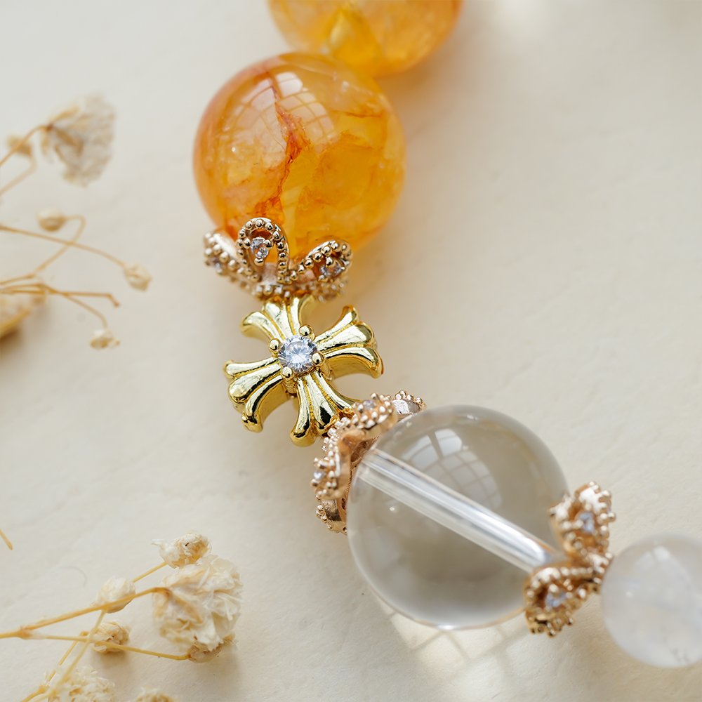 Yellow Garden Quartz Clear Quartz Bracelet,TS-103,yellow garden quartz bracelet,clear quartz bracelet,blue moonstone bracelet,shell pearl bracelet,crystal bracelet gift,elegant crystal bracelet