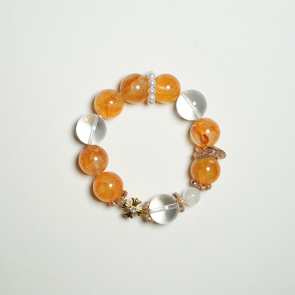 Yellow Garden Quartz Clear Quartz Bracelet,TS-103,yellow garden quartz bracelet,clear quartz bracelet,blue moonstone bracelet,shell pearl bracelet,crystal bracelet gift,elegant crystal bracelet