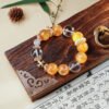 Five Elements Energy Earth Blessing Bracelet,TS-1025,yellow tiger eye bracelet,golden tiger eye bracelet,white phantom quartz bracelet,yellow crystal bracelet,earth element crystal bracelet,crystal bracelet gift