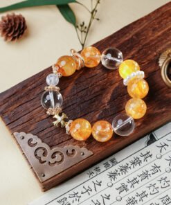 Yellow Garden Quartz & Clear Quartz Bracelet